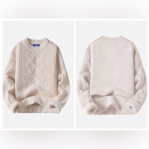 Aelfric Eden Cozy Cream Cable Knit Sweater Size XS